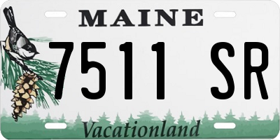 ME license plate 7511SR