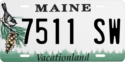 ME license plate 7511SW