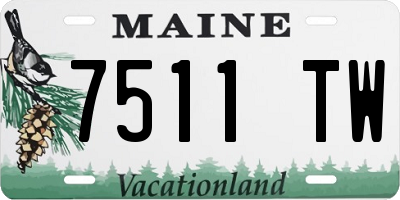 ME license plate 7511TW
