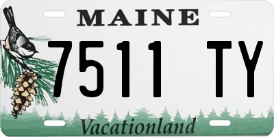 ME license plate 7511TY