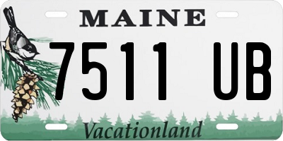 ME license plate 7511UB