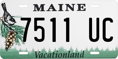 ME license plate 7511UC