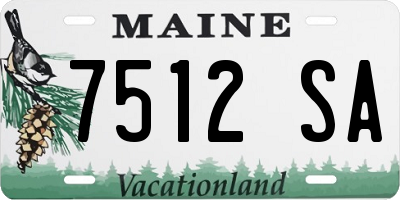 ME license plate 7512SA