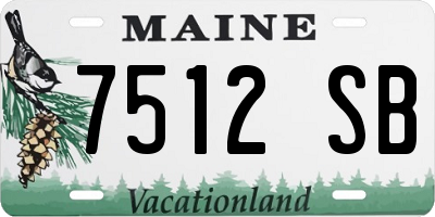 ME license plate 7512SB