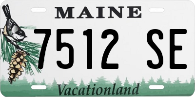 ME license plate 7512SE