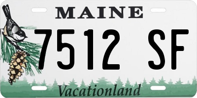 ME license plate 7512SF