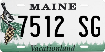 ME license plate 7512SG