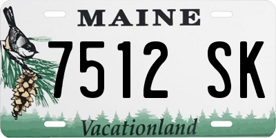 ME license plate 7512SK