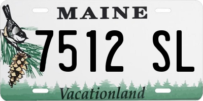 ME license plate 7512SL