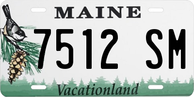 ME license plate 7512SM