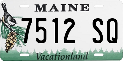 ME license plate 7512SQ