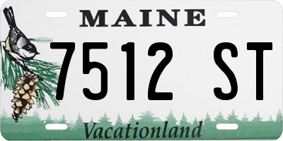 ME license plate 7512ST