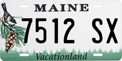 ME license plate 7512SX