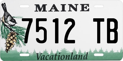 ME license plate 7512TB
