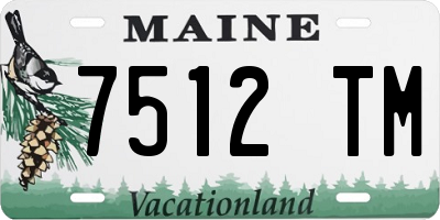 ME license plate 7512TM