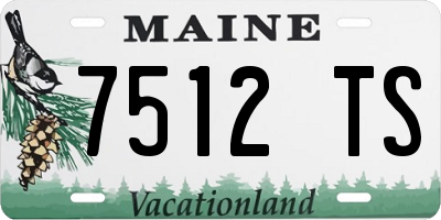 ME license plate 7512TS