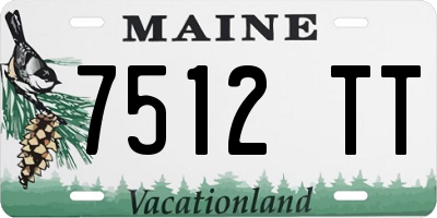 ME license plate 7512TT