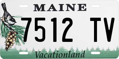 ME license plate 7512TV