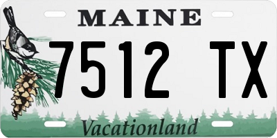 ME license plate 7512TX