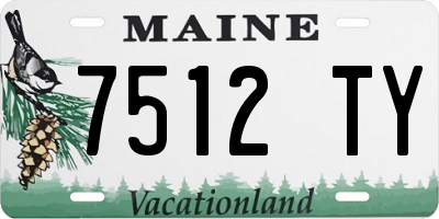 ME license plate 7512TY