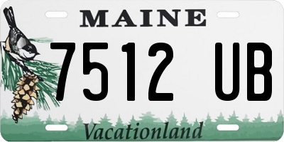 ME license plate 7512UB