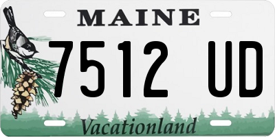 ME license plate 7512UD