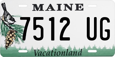 ME license plate 7512UG