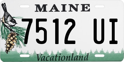 ME license plate 7512UI