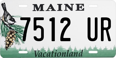 ME license plate 7512UR