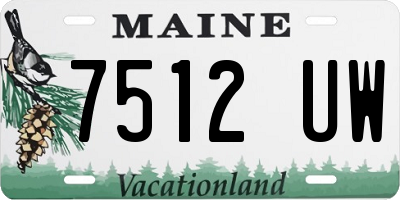 ME license plate 7512UW