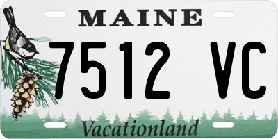 ME license plate 7512VC