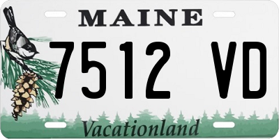 ME license plate 7512VD