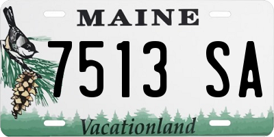 ME license plate 7513SA