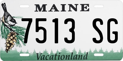 ME license plate 7513SG