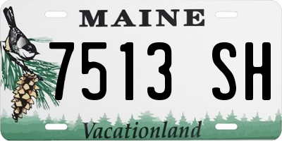 ME license plate 7513SH