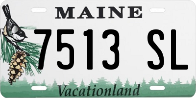 ME license plate 7513SL