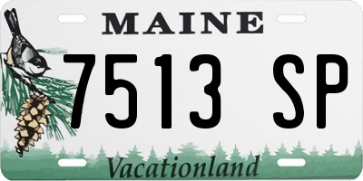 ME license plate 7513SP