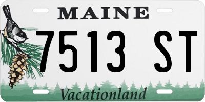ME license plate 7513ST