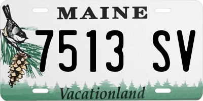 ME license plate 7513SV