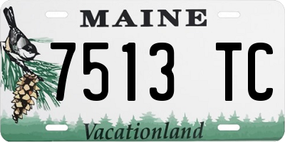 ME license plate 7513TC