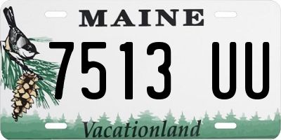 ME license plate 7513UU