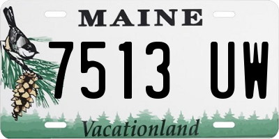 ME license plate 7513UW