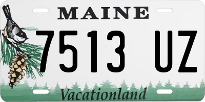 ME license plate 7513UZ