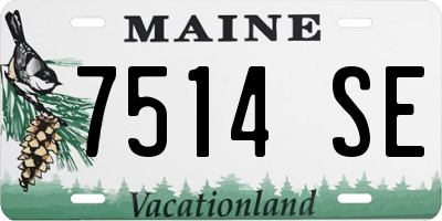 ME license plate 7514SE