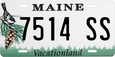 ME license plate 7514SS