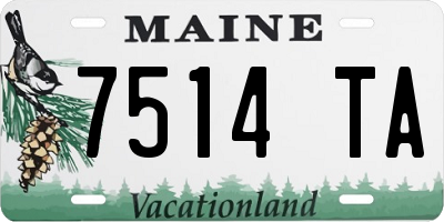 ME license plate 7514TA
