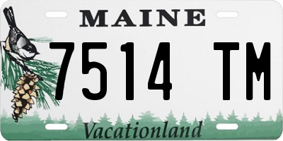 ME license plate 7514TM