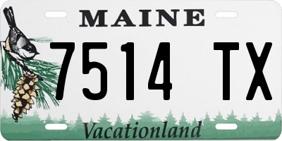 ME license plate 7514TX