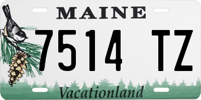 ME license plate 7514TZ