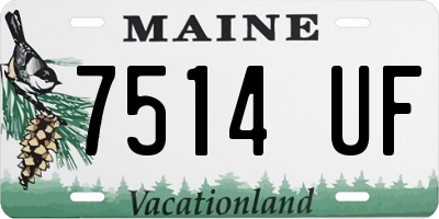 ME license plate 7514UF